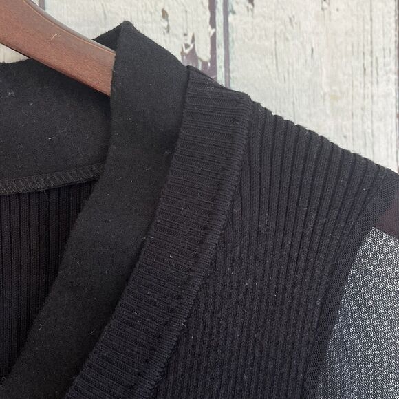 Saint Gil Paris Womens Cardigan Size XS/S READ Knit Mesh Felt Artsy Avant Garde - Picture 4 of 9